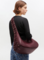 Bolso hobo mediano cordones burdeos Ganni